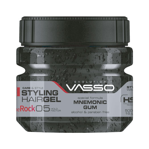 MNEMONIC GUM STYLING HAIR GEL THE ROCK VASSO 500 ml