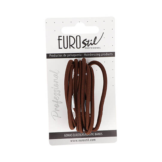 CARD 8 BROWN THICK ELASTICS HAIR