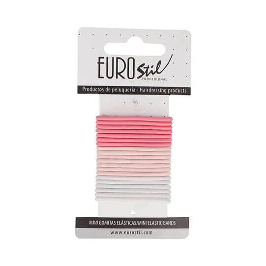 CARD 20 MINI COLOURED ELASTICS HAIR