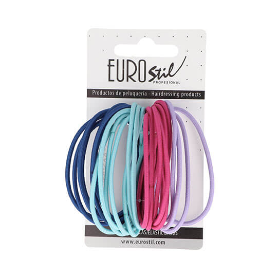 CARD 25 ASSORTED COLOURS ELASTICS HAIR