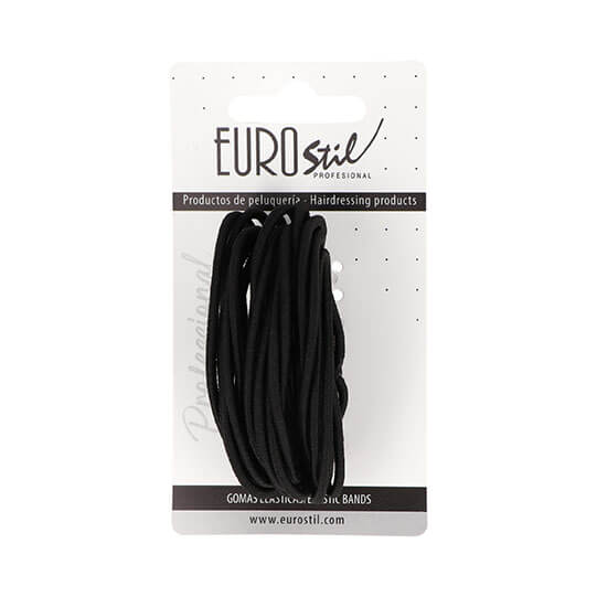 CARD 25 BLACK ELASTICS HAIR