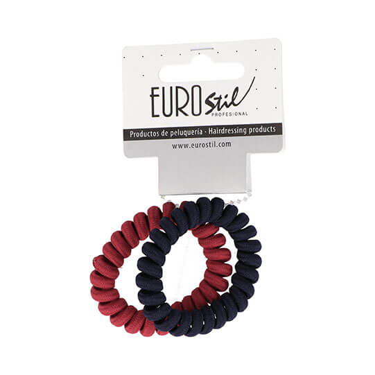 PACK 2 LINED SPIRAL ELASTICS HAIR