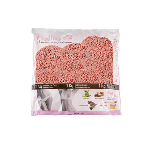 BOLSA 1KG. PERLAS CERA ROSA