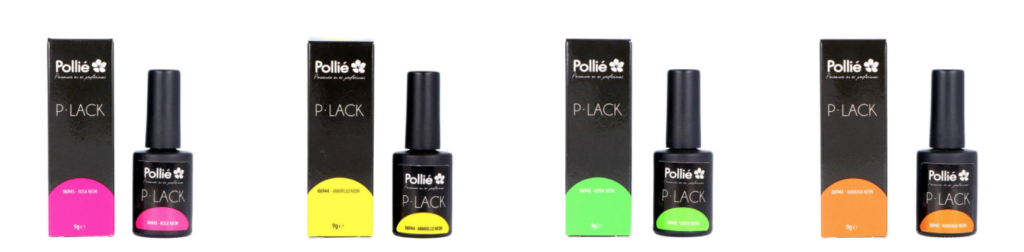 esmaltes semipermanentes P-LACK flúor de Pollié