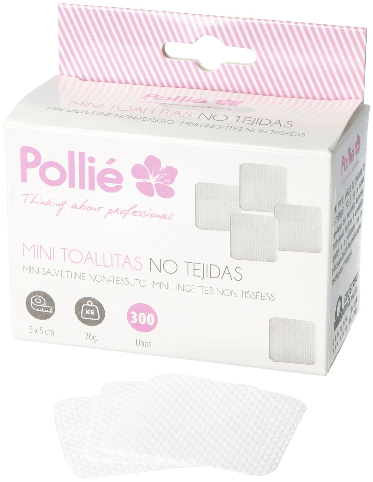 Caja de 300 mini toallitas non-woven