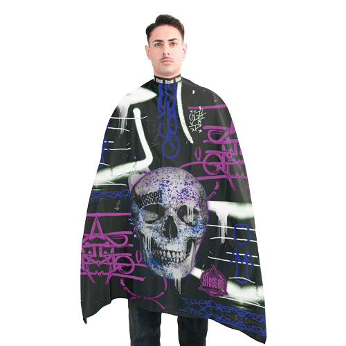 CAPA CON CUELLO NEOPRENO BLESSED PURPLE SKULL